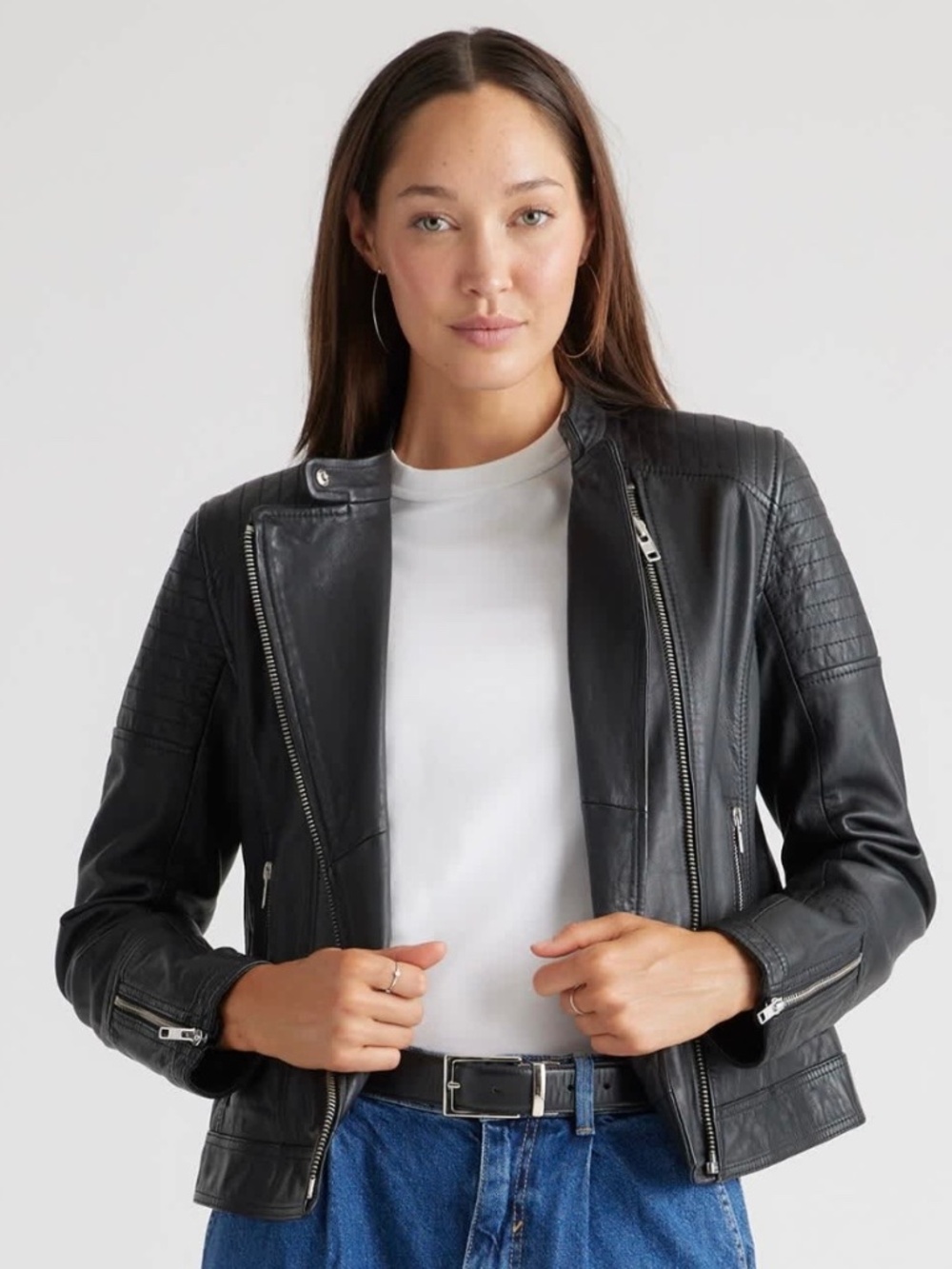 100% Leather Café Racer Jacket